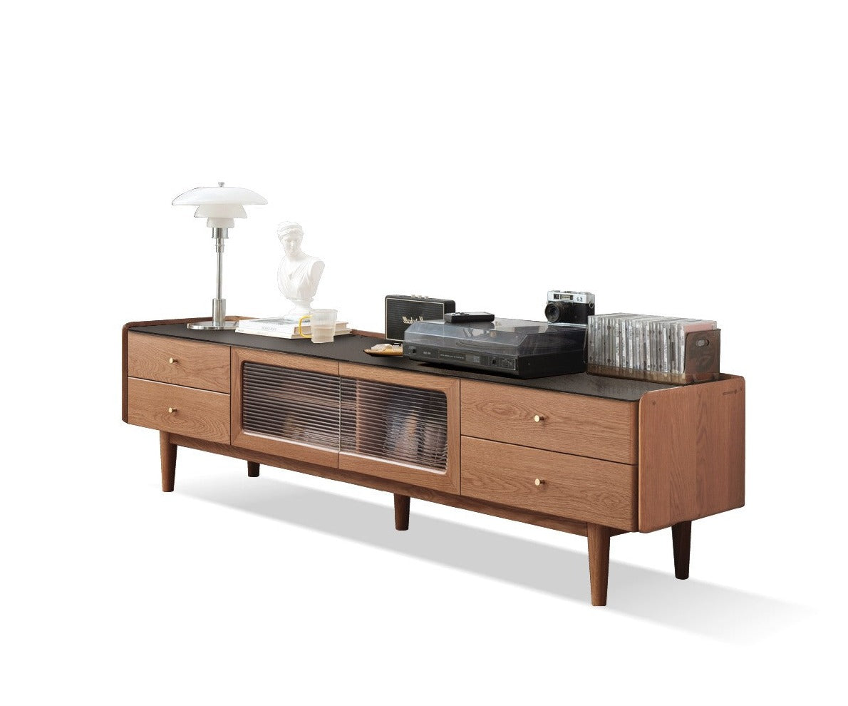 TV stand solid wood Rock Slab"