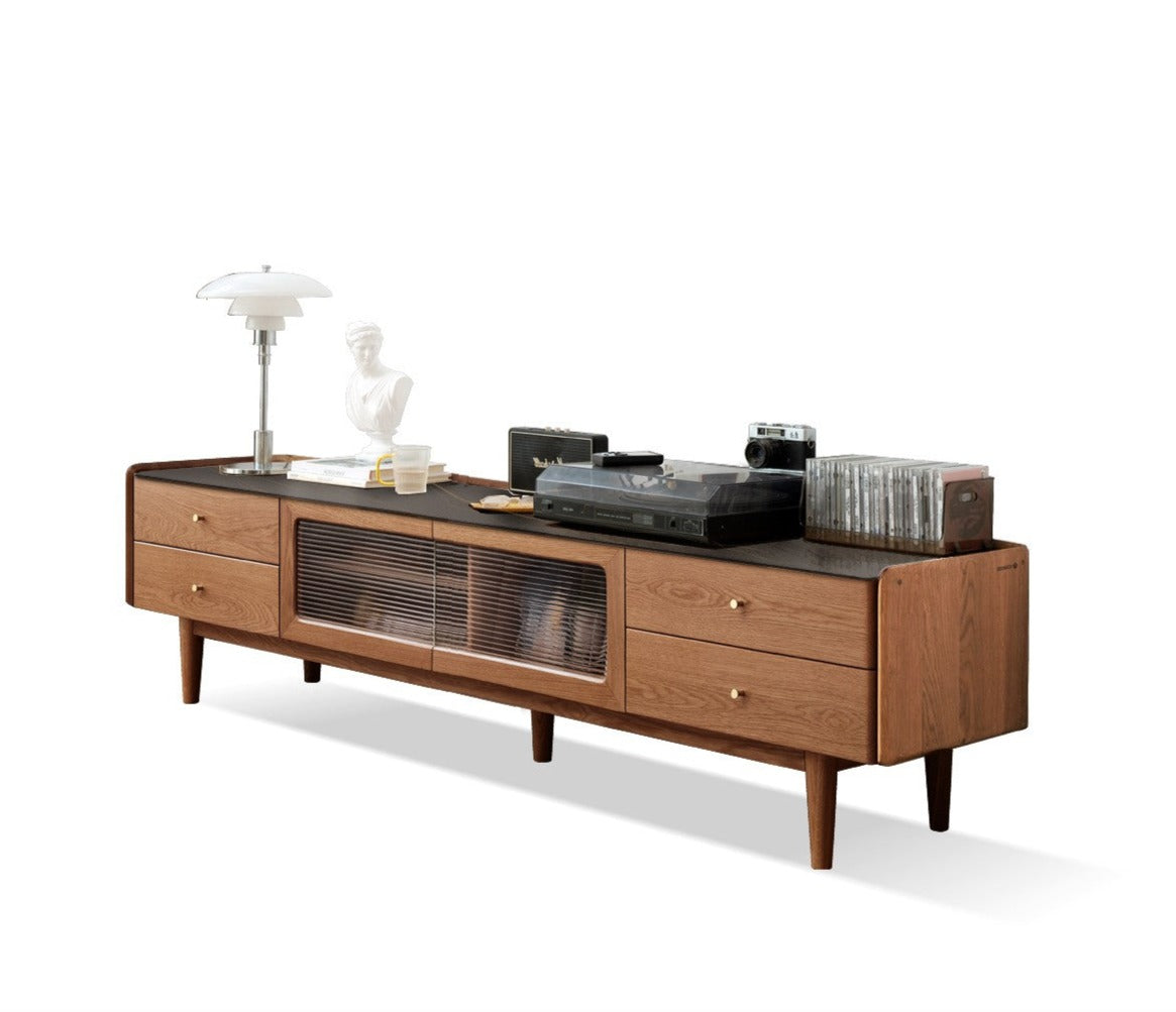 TV stand solid wood Rock Slab"