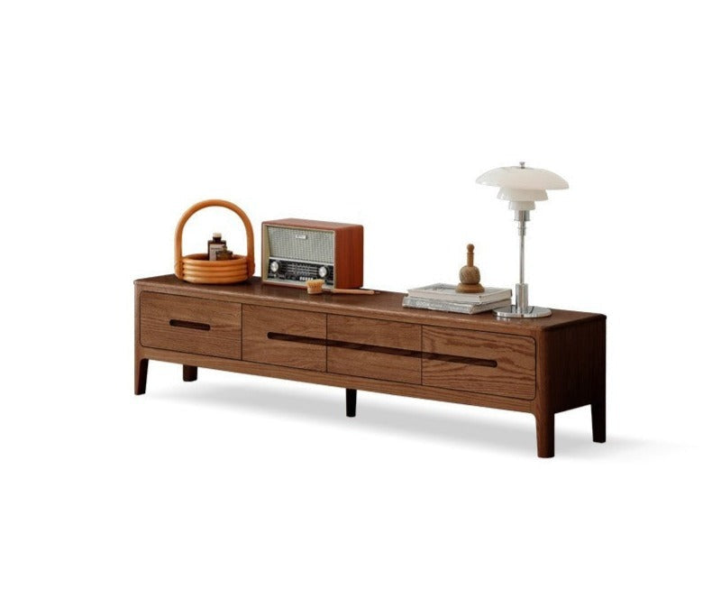 Four-drawer TV stand Oak solid wood"+