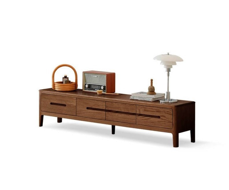 Four-drawer TV stand Oak solid wood"+