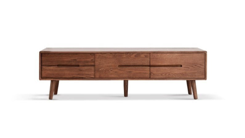 TV stand sliding door Oak Solid wood"