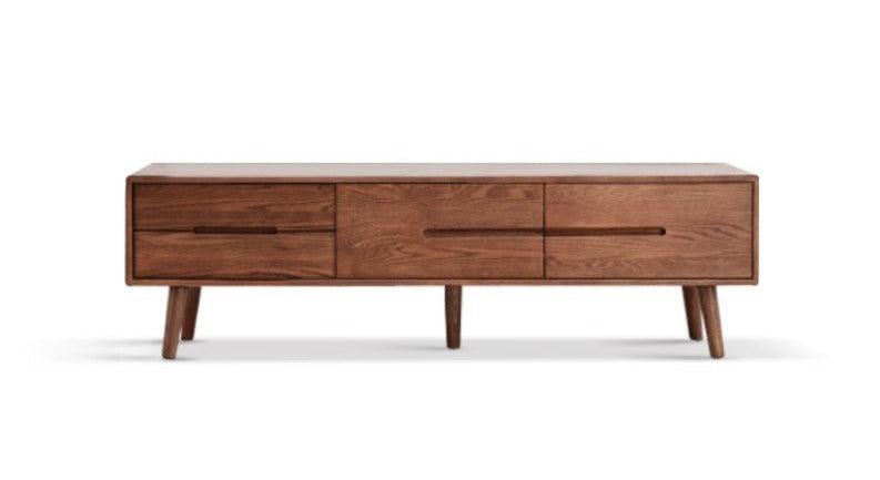 TV stand sliding door Oak Solid wood"