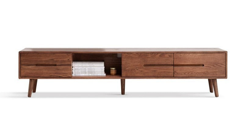 TV stand sliding door Oak Solid wood"