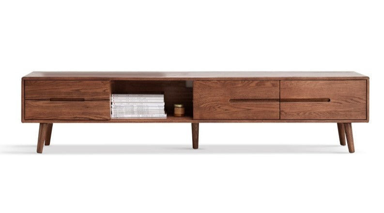 TV stand sliding door Oak Solid wood"
