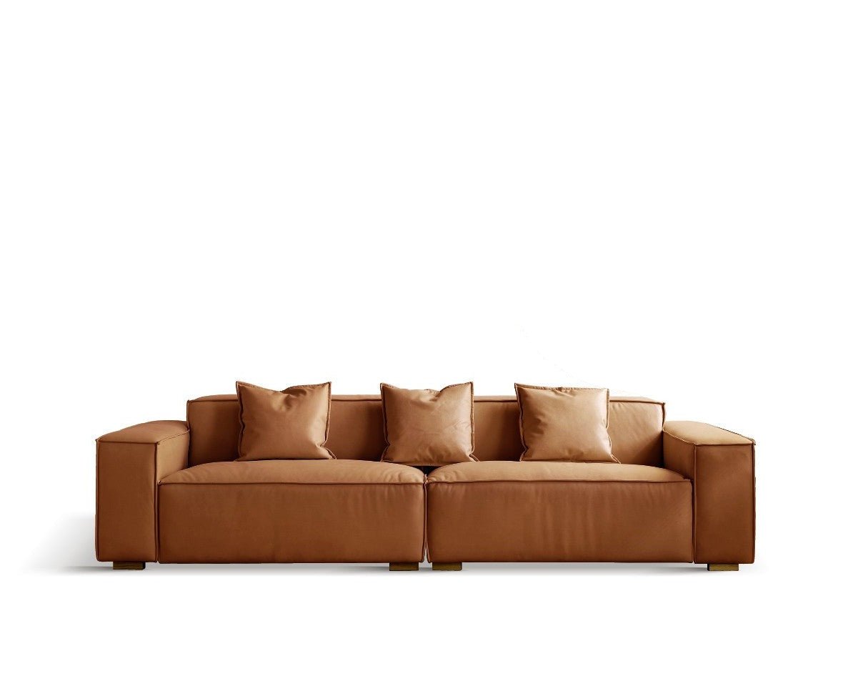 Luxury Сow Leather Sofa, Technical Fabric Sofa.