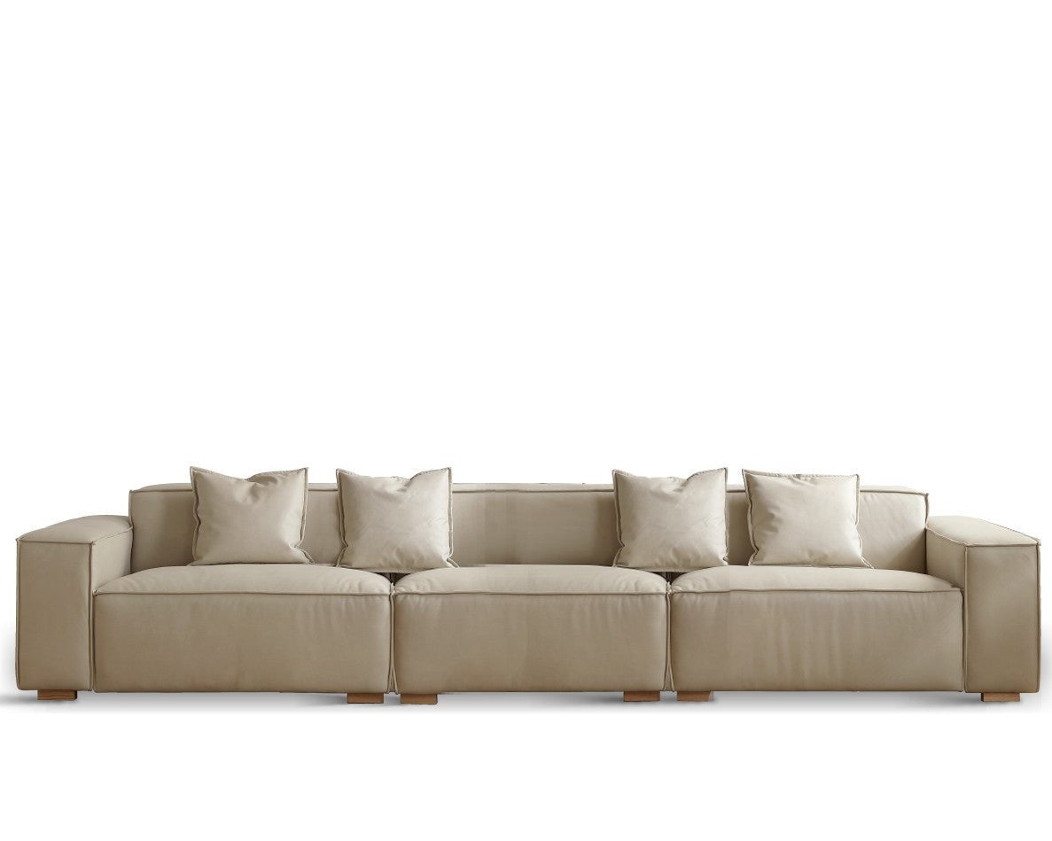 Luxury Сow Leather Sofa, Technical Fabric Sofa.