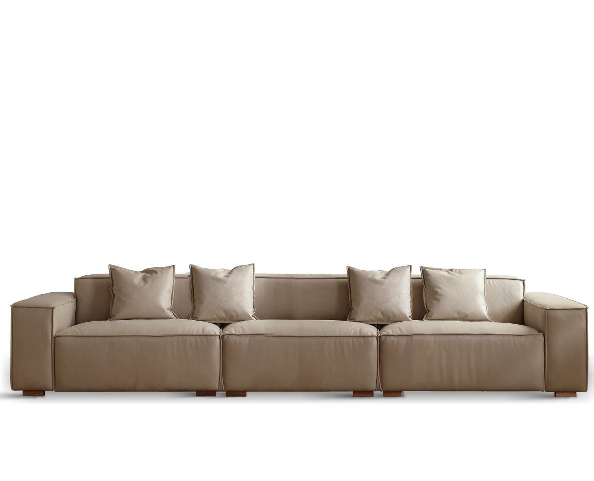 Luxury Сow Leather Sofa, Technical Fabric Sofa.