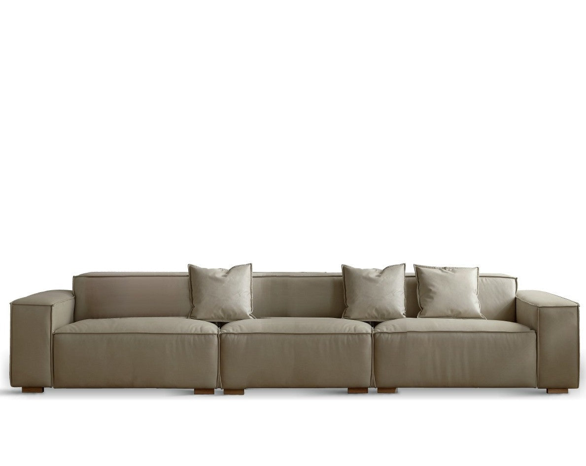 Luxury Сow Leather Sofa, Technical Fabric Sofa.