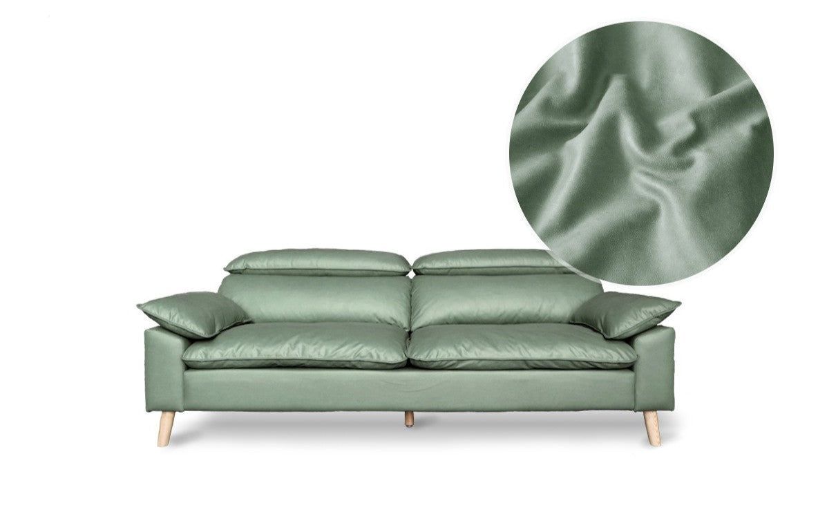 Technology fabric sofa with adjustable headrest"