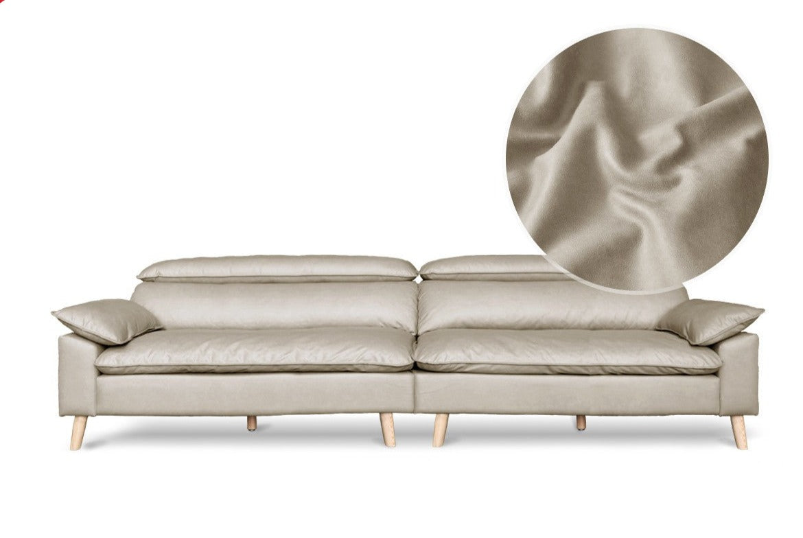 Technology fabric sofa with adjustable headrest"