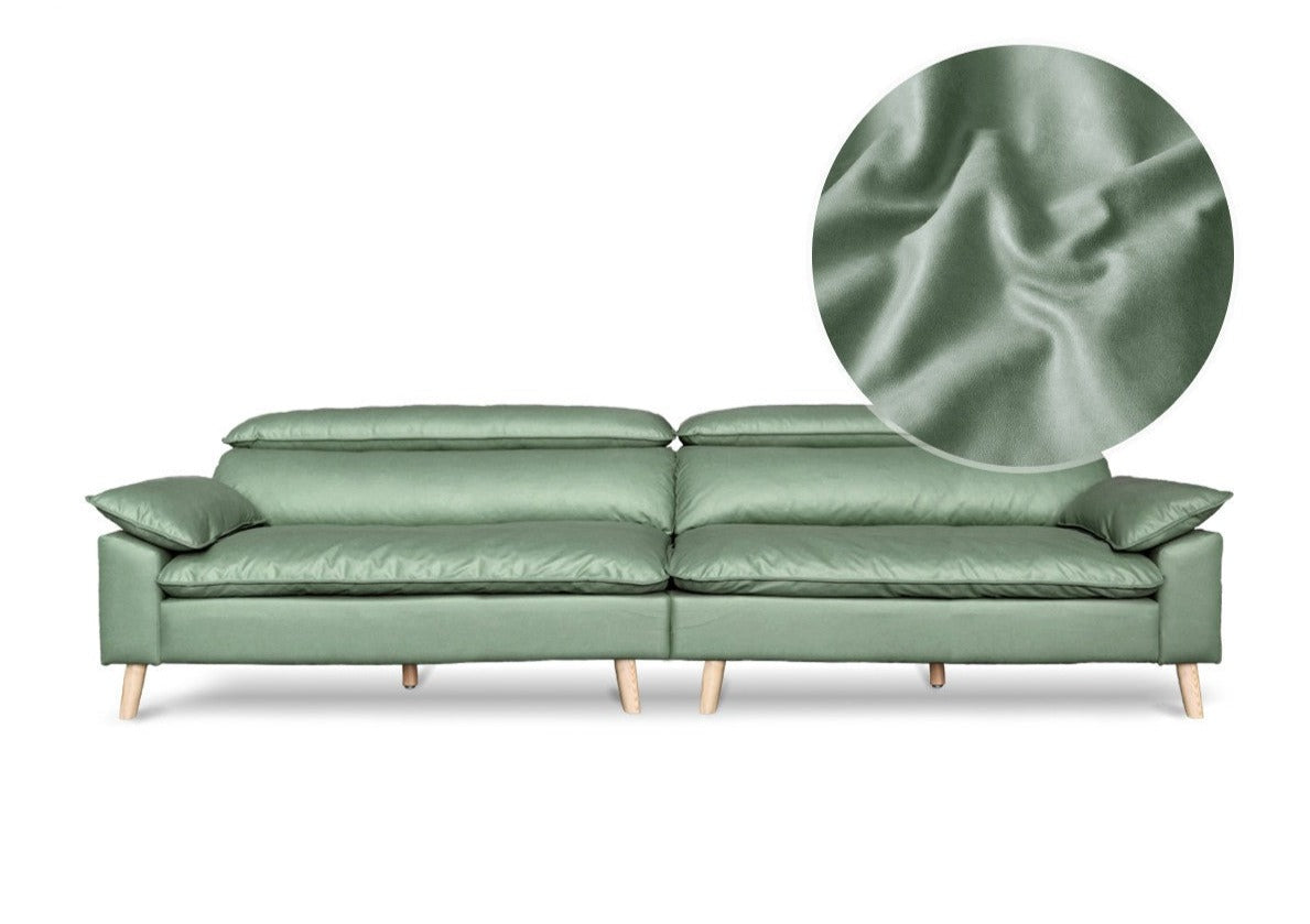 Technology fabric sofa with adjustable headrest"