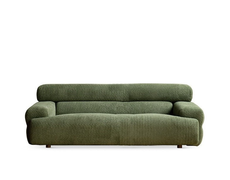 Velvet Three-seat Modular Fabric Sofa.