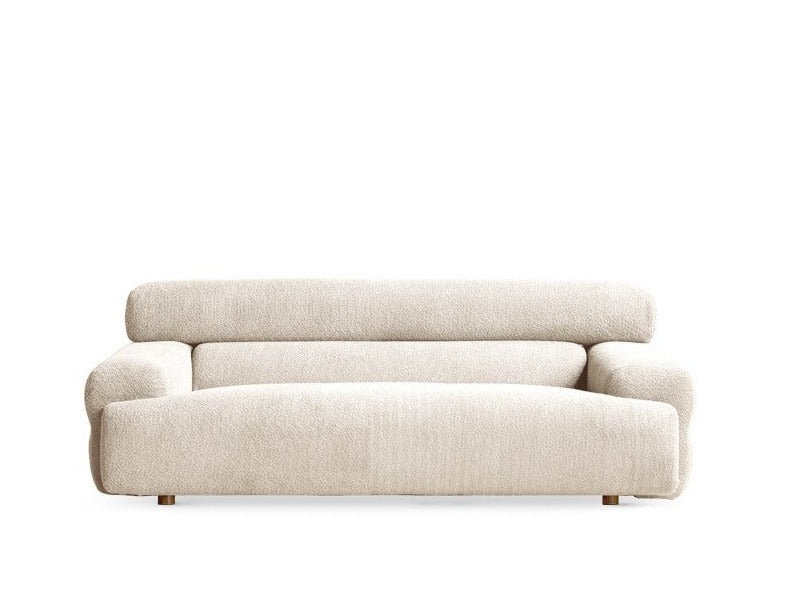 Velvet Three-seat Modular Fabric Sofa.