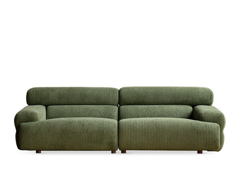Velvet Three-seat Modular Fabric Sofa.