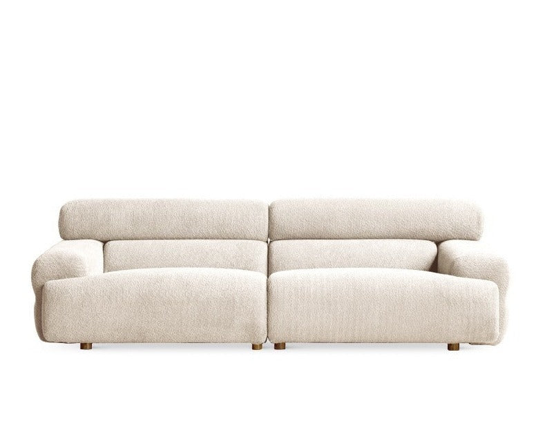 Velvet Three-seat Modular Fabric Sofa.