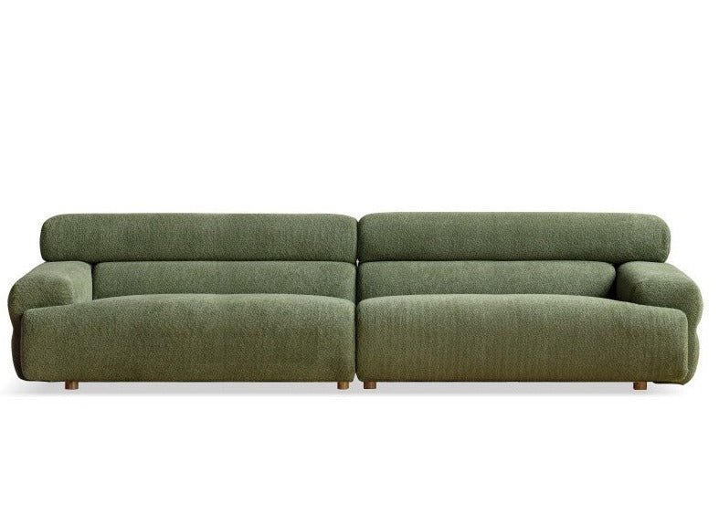 Velvet Three-seat Modular Fabric Sofa.