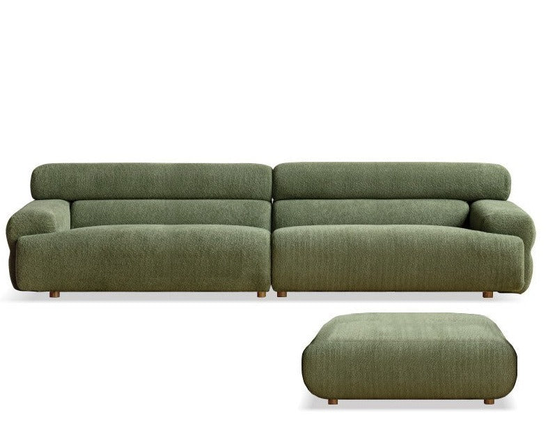 Velvet Three-seat Modular Fabric Sofa.