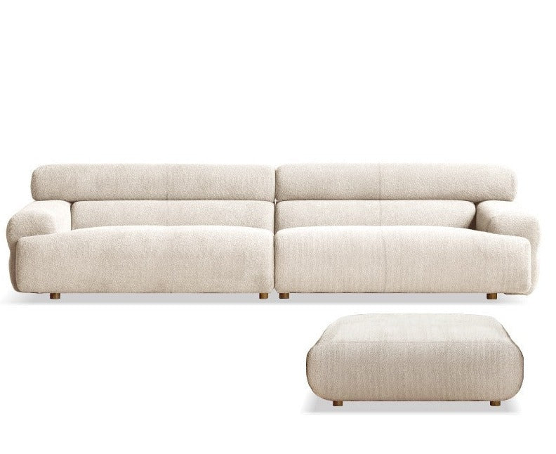 Velvet Three-seat Modular Fabric Sofa.