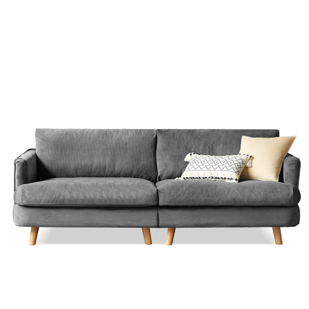 Velvet Retro Straight-row Sofa