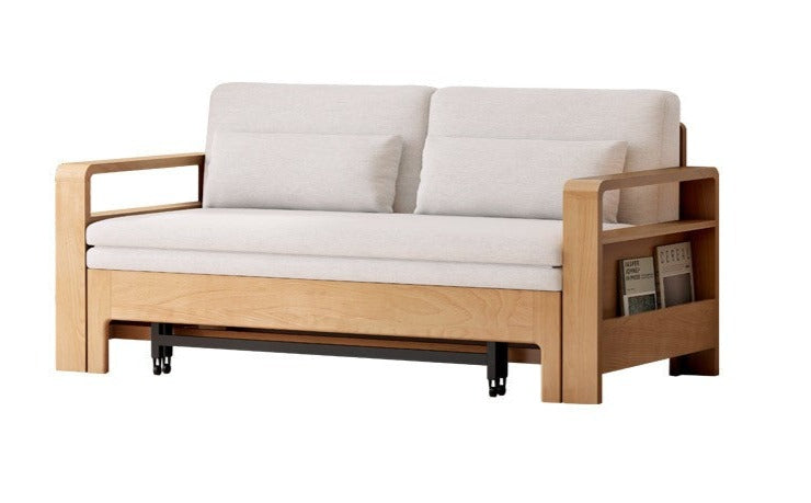 Oak Solid Wood Multi-function Sleeper Sofa.