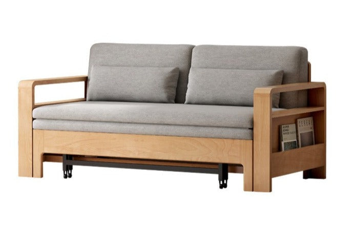 Oak Solid Wood Multi-function Sleeper Sofa.