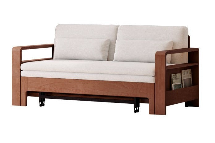 Oak Solid Wood Multi-function Sleeper Sofa.