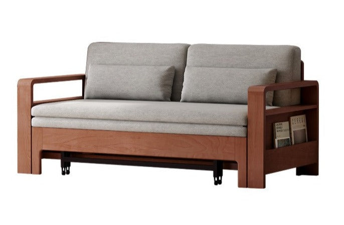 Oak Solid Wood Multi-function Sleeper Sofa.