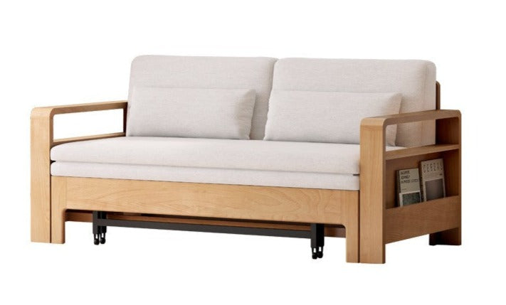 Oak Solid Wood Multi-function Sleeper Sofa.