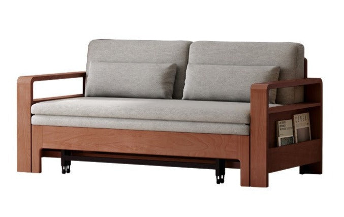 Oak Solid Wood Multi-function Sleeper Sofa.