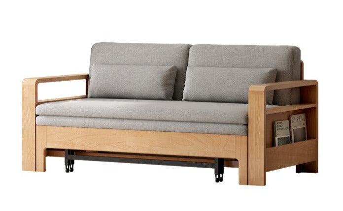 Oak Solid Wood Multi-function Sleeper Sofa.