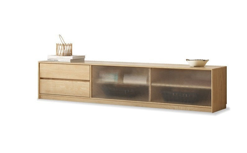 Oak, Rubber Solid Wood TV Cabinet Floor Combination,