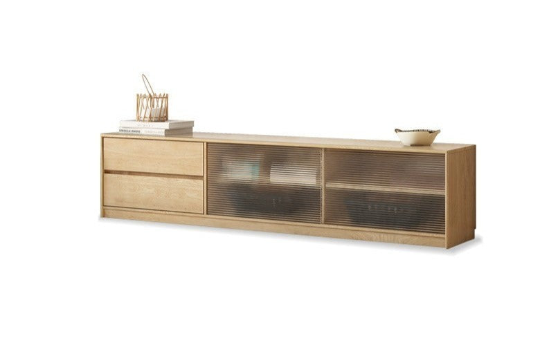 Oak, Rubber Solid Wood TV Cabinet Floor Combination,