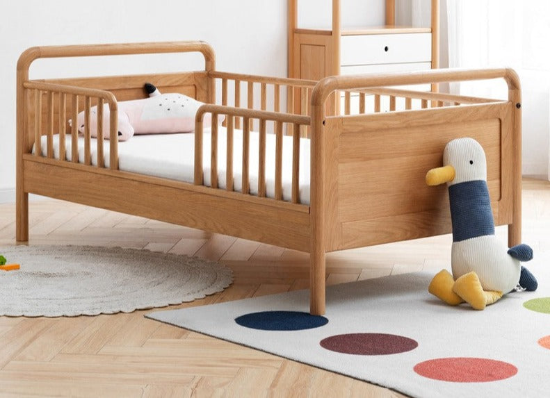 Oak solid wood multi-functional Toddler Bed<