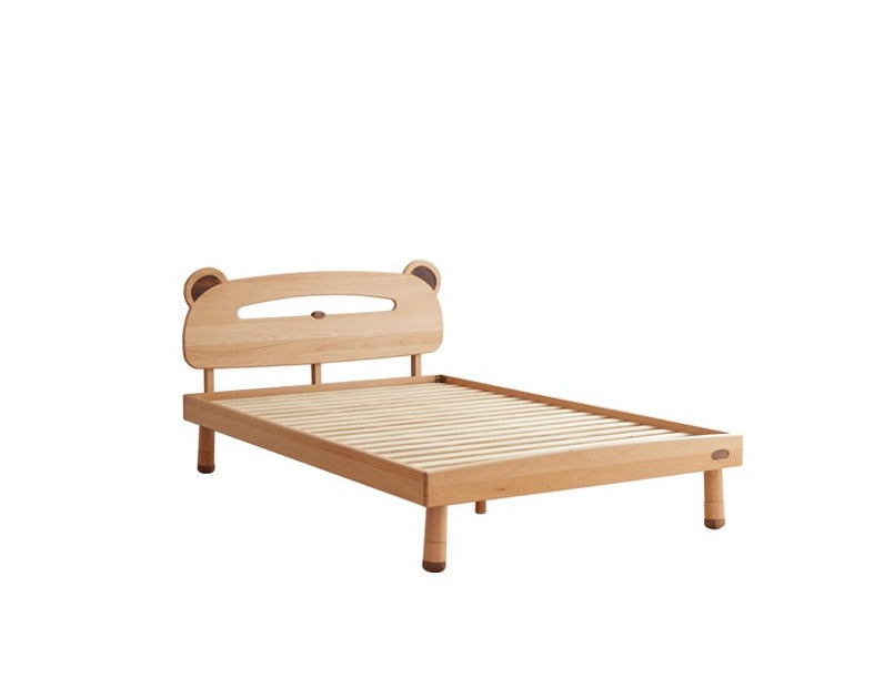 Oak solid wood children's bed with light<
