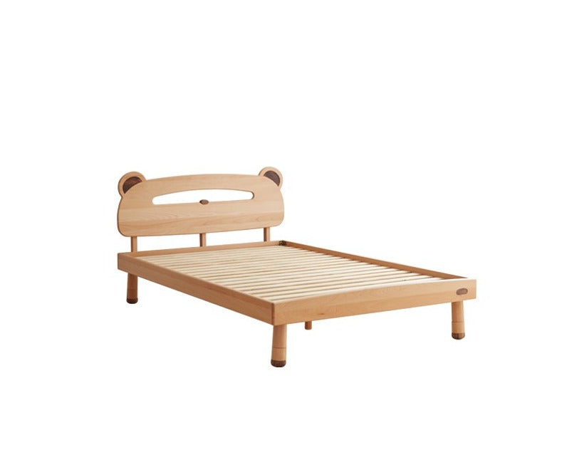 Oak solid wood children's bed with light<