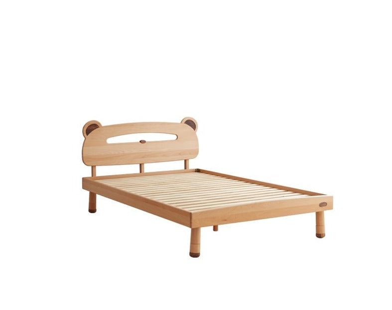 Oak solid wood children's bed with light<