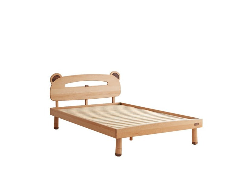 Oak solid wood children's bed with light<