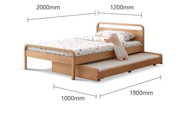 Beech Solid wood Space-saving bunk bed , mother's helper bed<