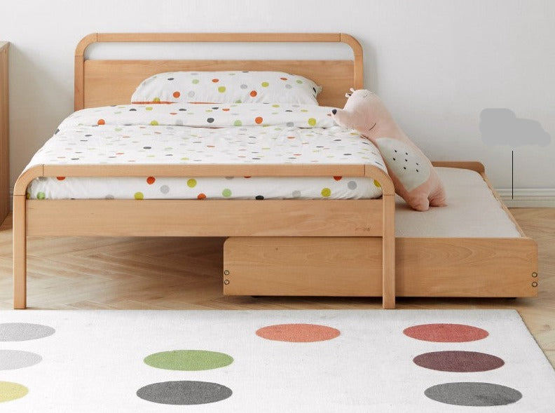Beech Solid wood Space-saving bunk bed , mother's helper bed<