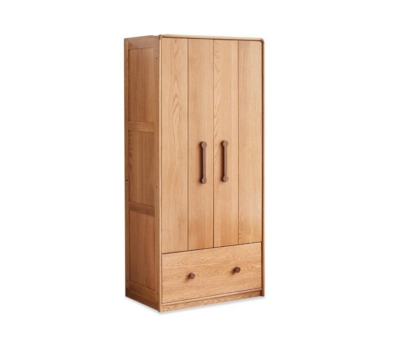 Oak Solid Wood Multi-functional Kids Wardrobe