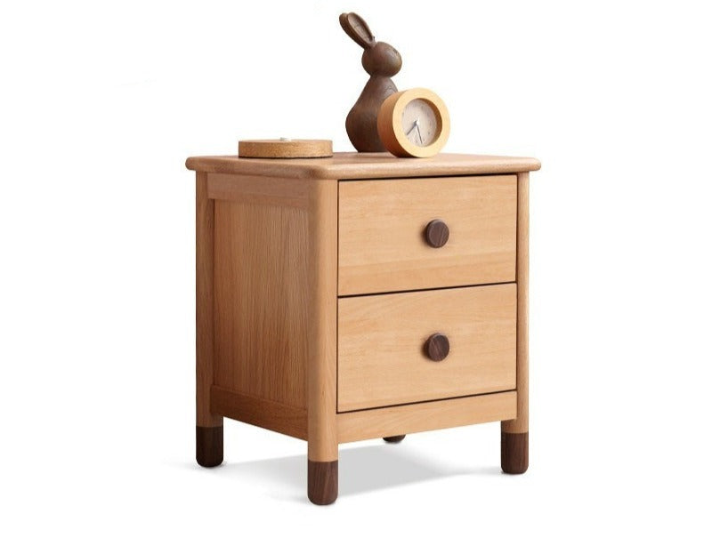 Nightstand two-drawer Oak solid wood"