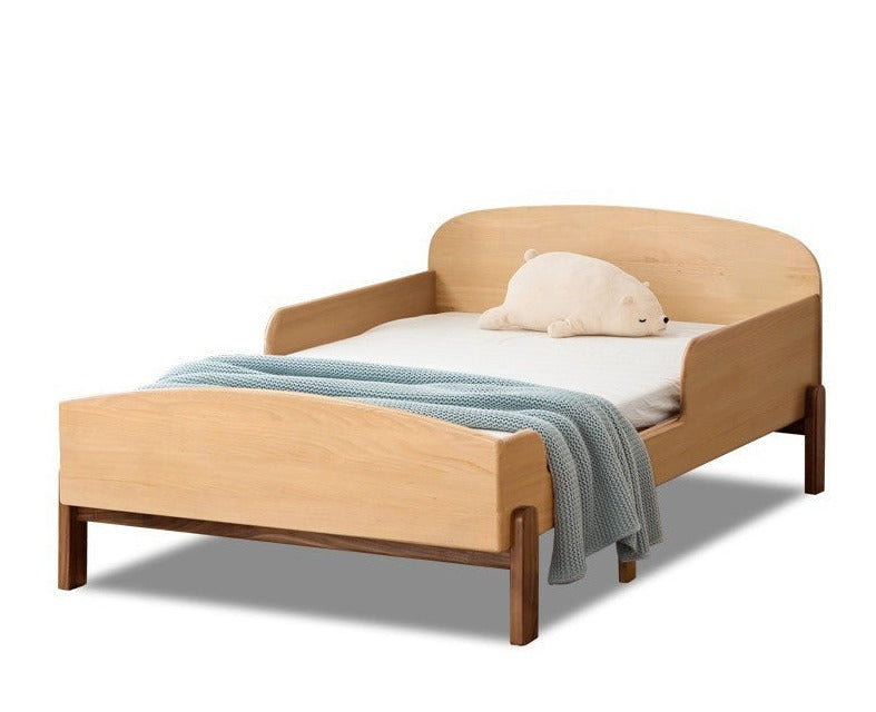 Oak, Beech solid wood Telescopic Toddler Bed from 57 in (145 cm) to 80.7 in (205 cm)<