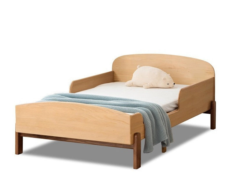 Oak, Beech solid wood Telescopic Toddler Bed from 57 in (145 cm) to 80.7 in (205 cm)<