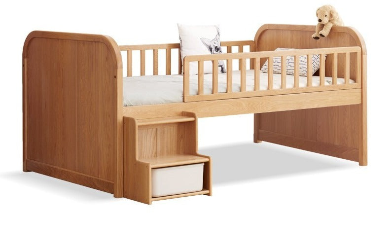 Oak solid wood Multi-function wide storage box bed<