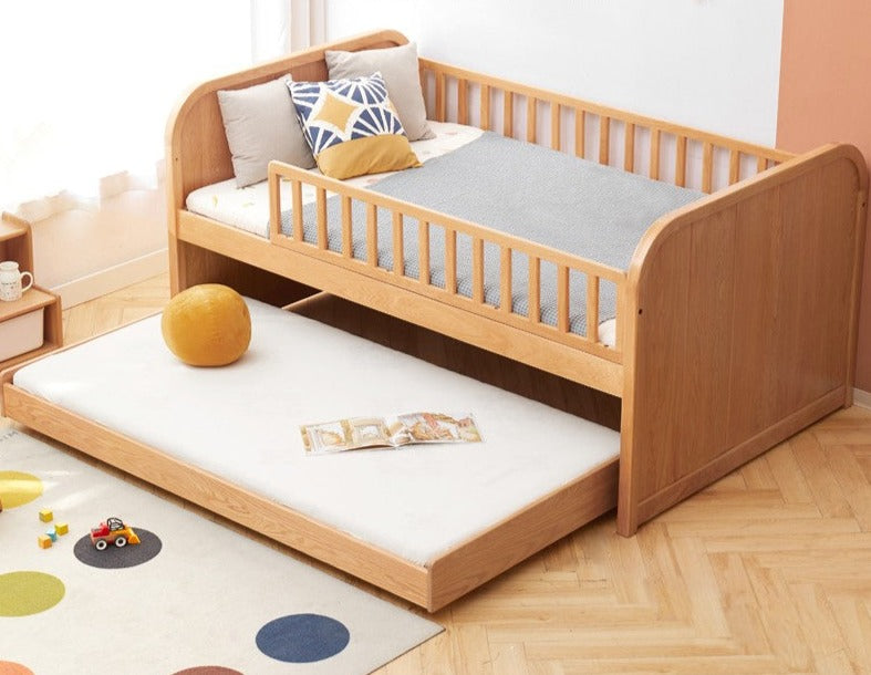 Oak solid wood Multi-function wide storage box bed<
