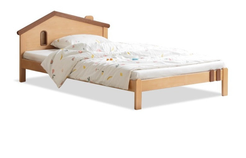 Beech, Poplar, Little House Kids Bed with 15min Delay Turning Off the Lights<