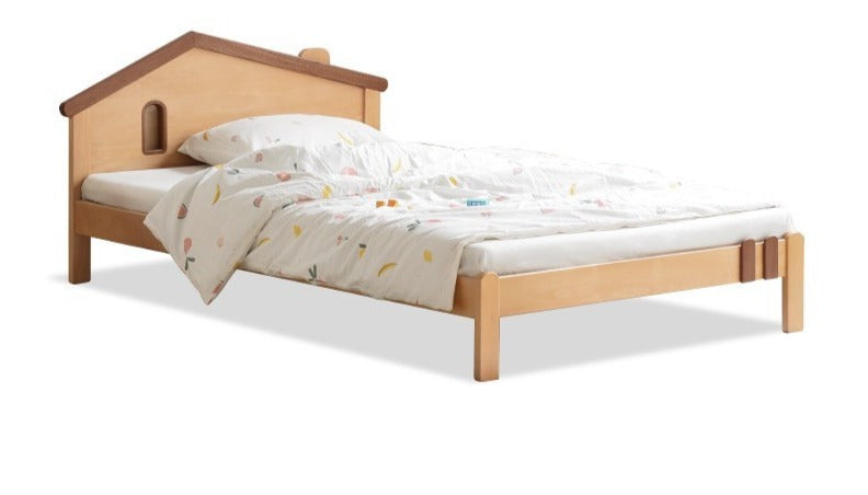 Beech, Poplar, Little House Kids Bed with 15min Delay Turning Off the Lights<