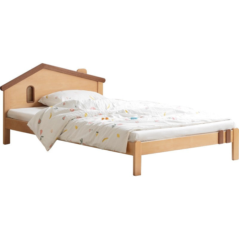 Beech, Poplar, Little House Kids Bed with 15min Delay Turning Off the Lights<