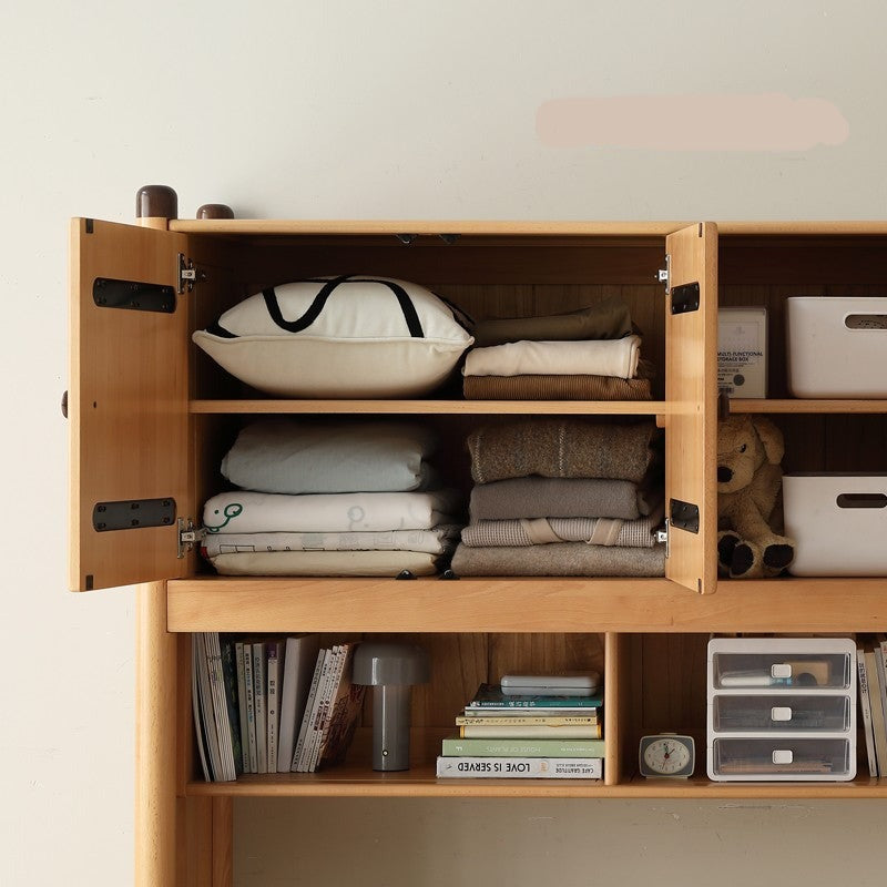 Oak solid wood Multi-function bed with storage