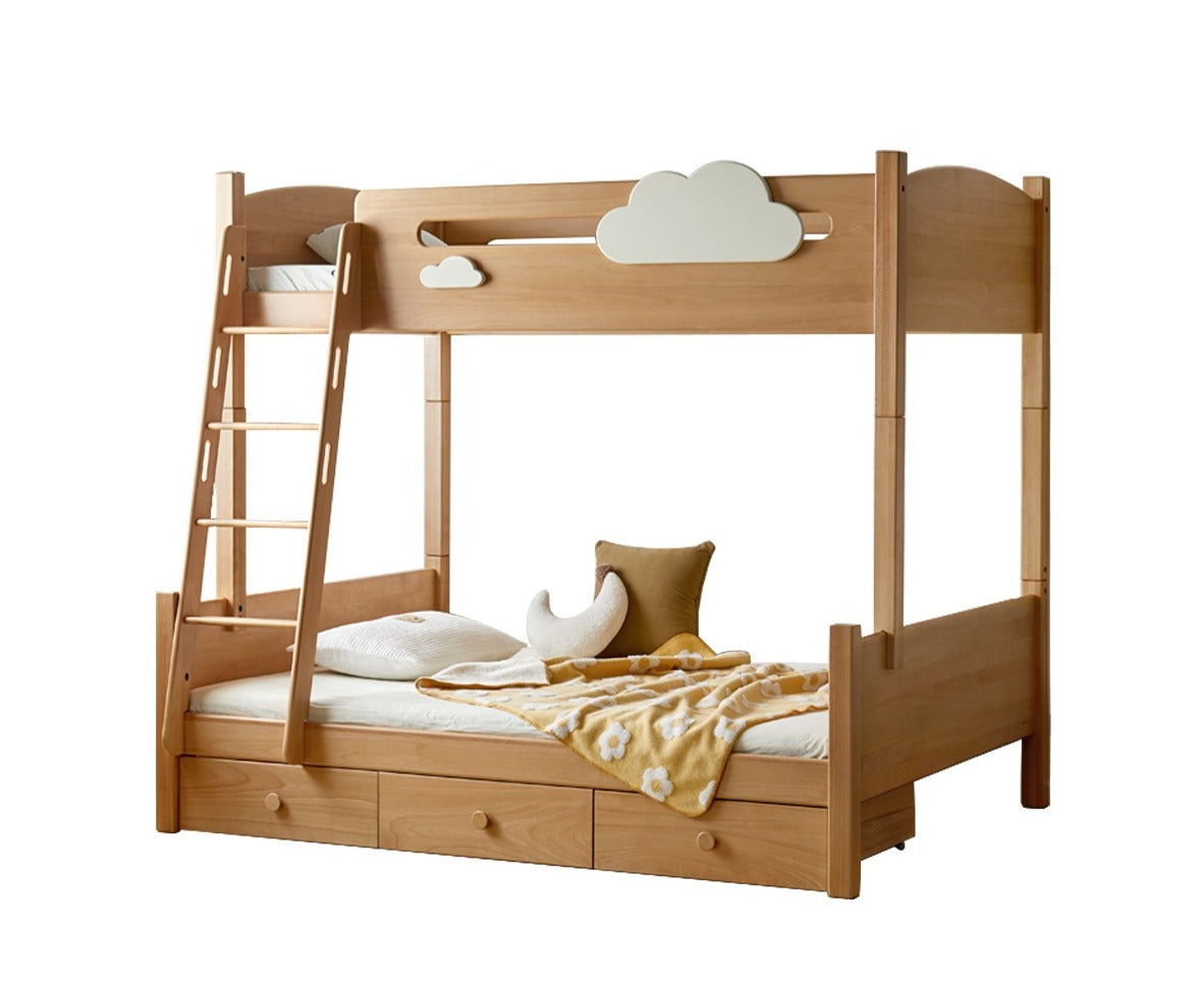 Oak solid wood Multi-functional Bunk Bed.